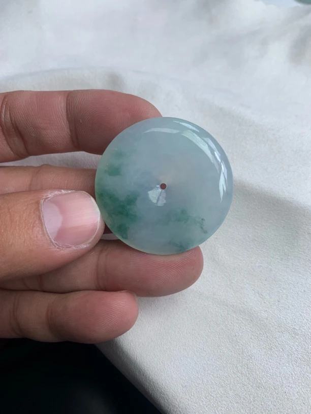 缅甸天然A货翡翠平安扣