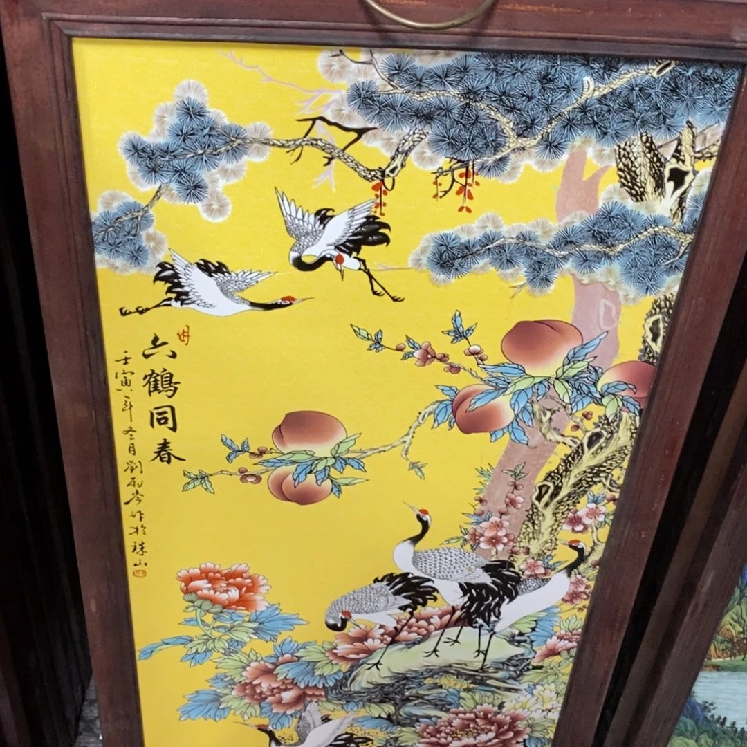 瓷片86*46厘米景德镇瓷板画柴窑烧制