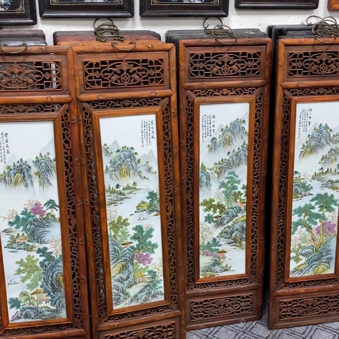 瓷片102*36*4景德镇瓷板画柴窑烧制