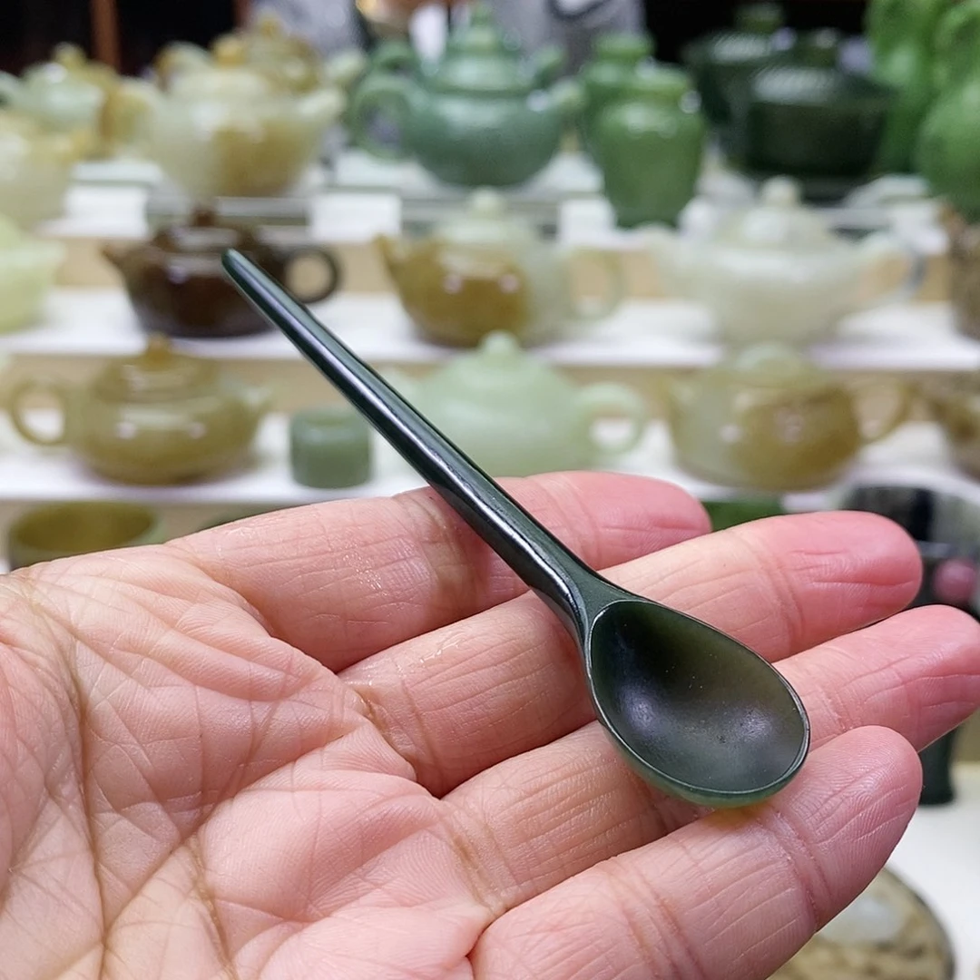 和田玉搅拌勺未镶嵌