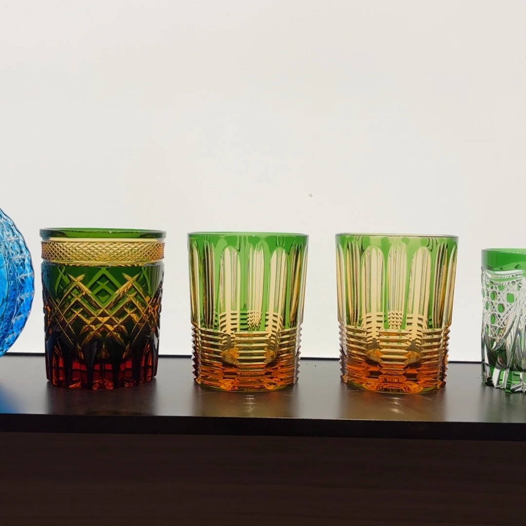 晕***染平底款水晶玻璃-微瑕福利品3个