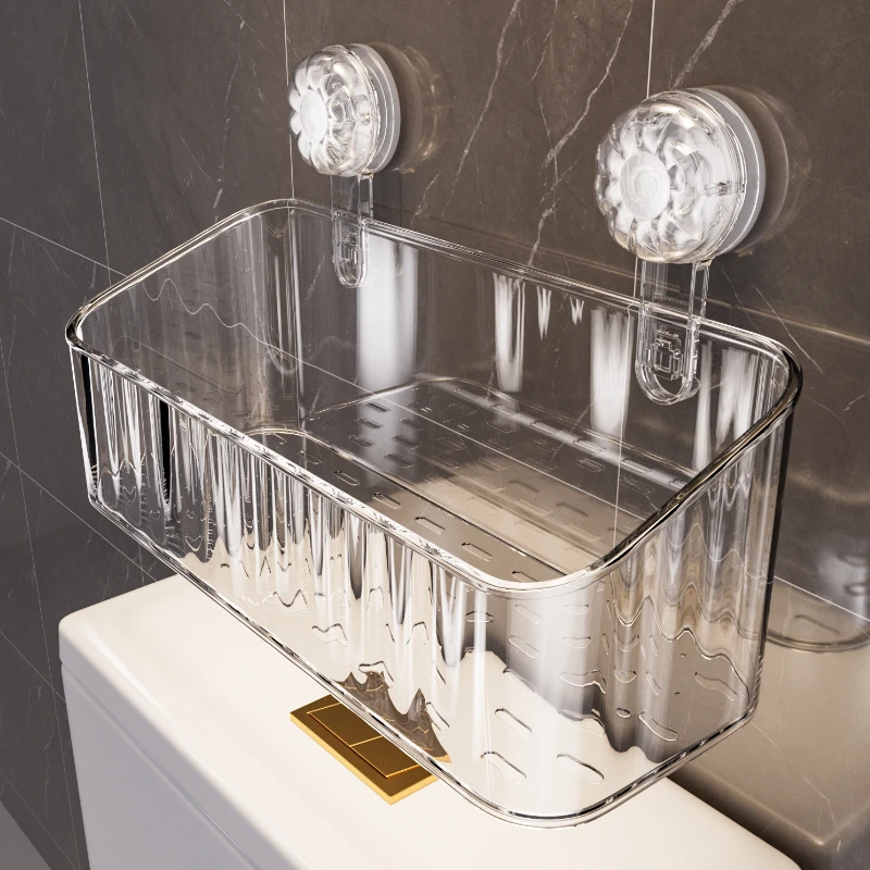 浴室吸盘置物架免打孔壁挂式卫生间浴室洗手间洗漱台厨房收纳盒子