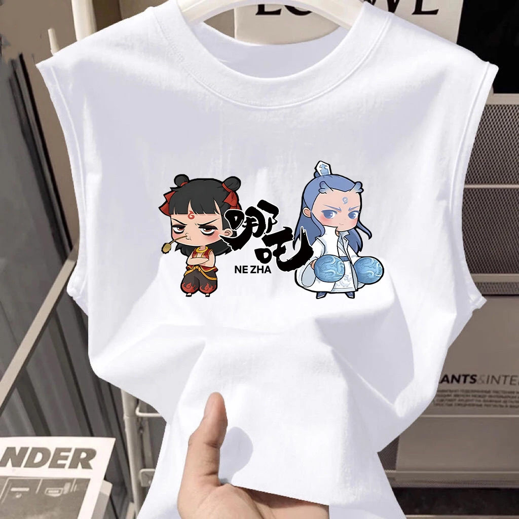 男童背心夏季2025新款休闲修身洋气卡通印花儿童宝宝无袖t恤外穿