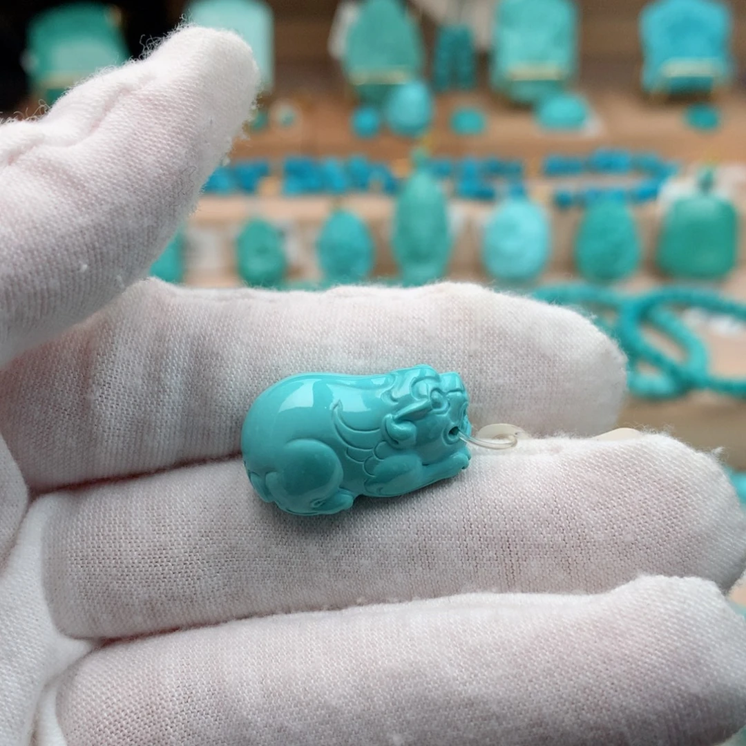 绿松石未镶嵌珠宝奇石12.7mm