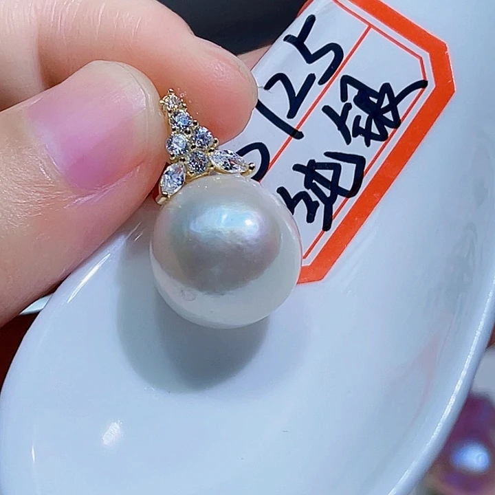 淡水珍珠银S925镶嵌颈饰