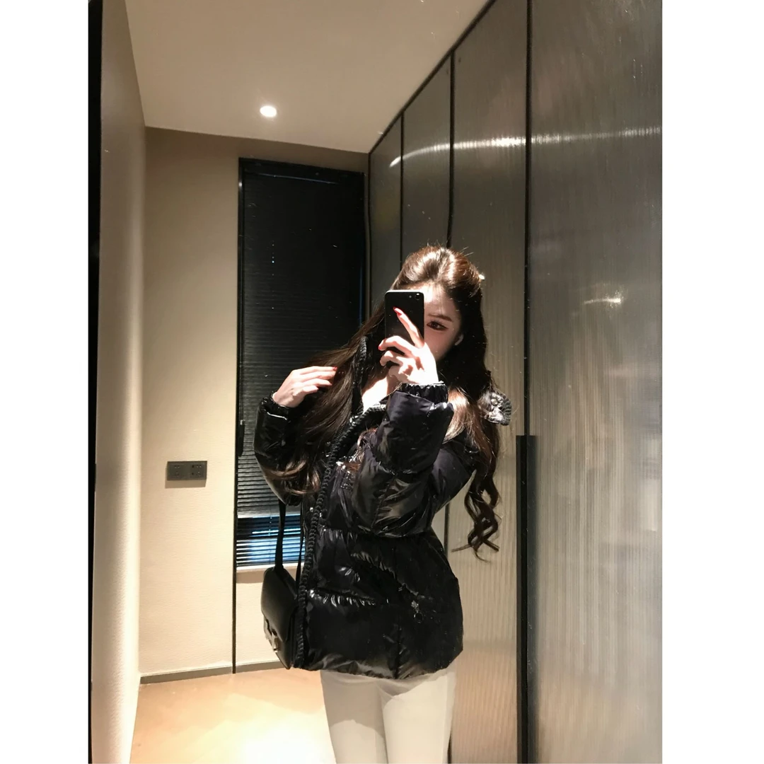 【伍美丽专属】五防收腰绵羊毛绗线90白鸭绒羽绒服2616