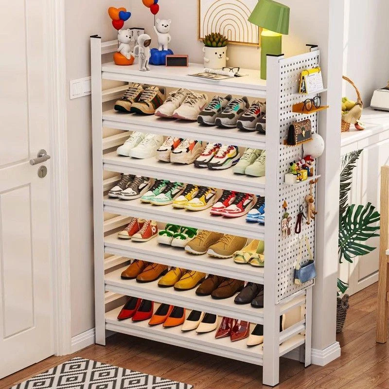 钢制鞋架入户门口多层铁艺鞋柜室内简易落地置物架家用玄关收纳