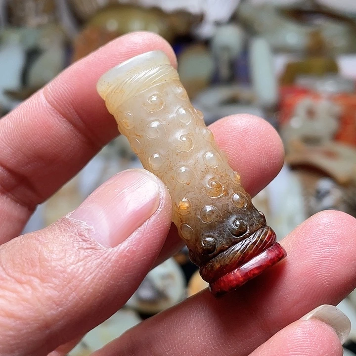 和田玉挂件未镶嵌心**快