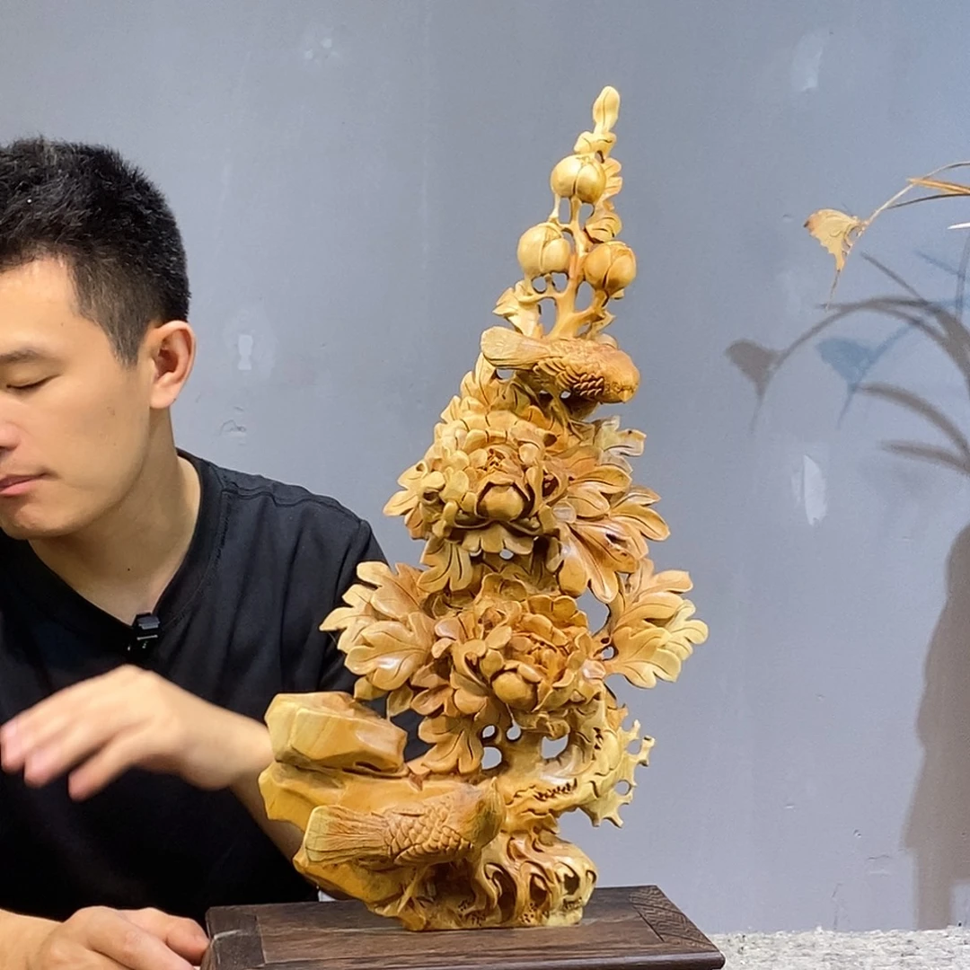 柏木木雕工艺品摆件