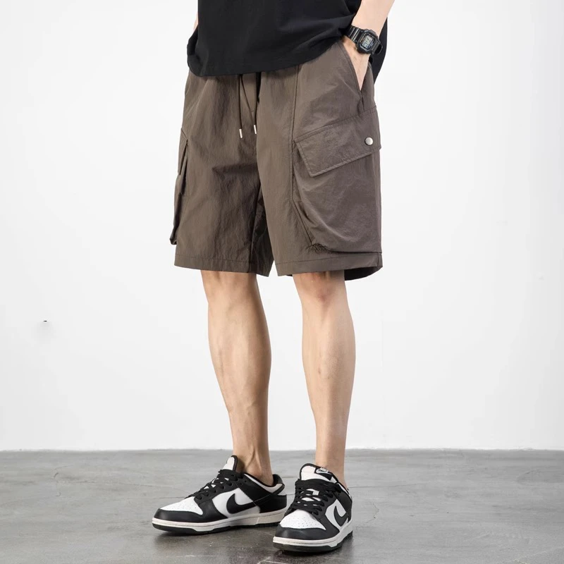 MR.MUDI/穆迪先生2025新款速干工装短裤男宽松大码潮牌休闲冰丝裤