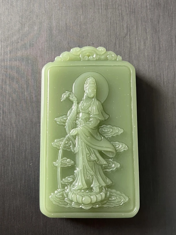 切莫蓝 站观音挂件