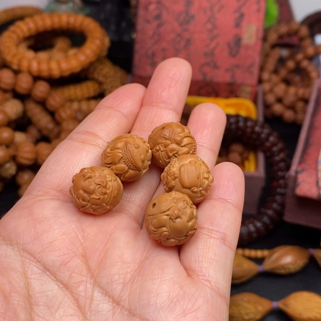 顽***石橄榄核吊坠橄榄核雕刻手串手链项链