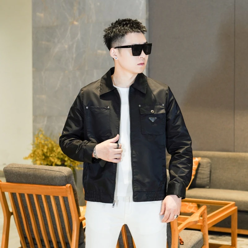 CATIA SELI简约时尚翻领休闲夹克男士2025年秋季新款高端潮流外套