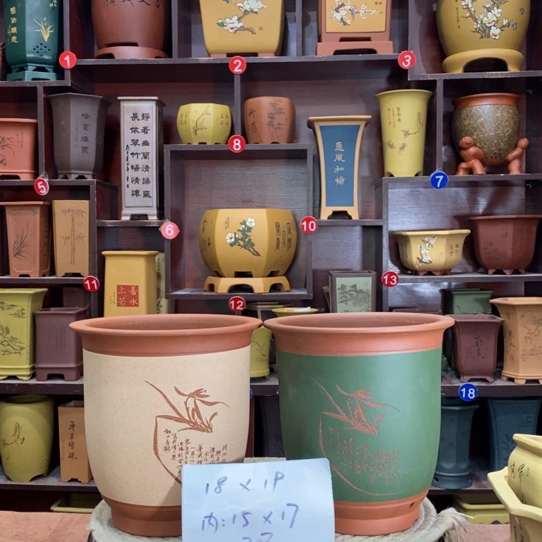 紫砂艺术紫砂花盆