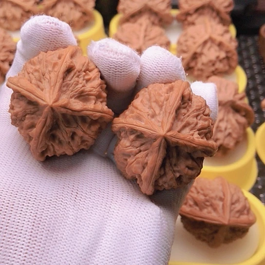老***羊文玩核桃把件玉玺四棱