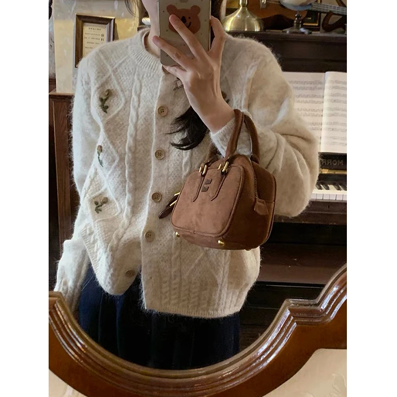 /郁金香/ 植物花卉衣开衫女早春新款韩系温柔风甜美减龄外套