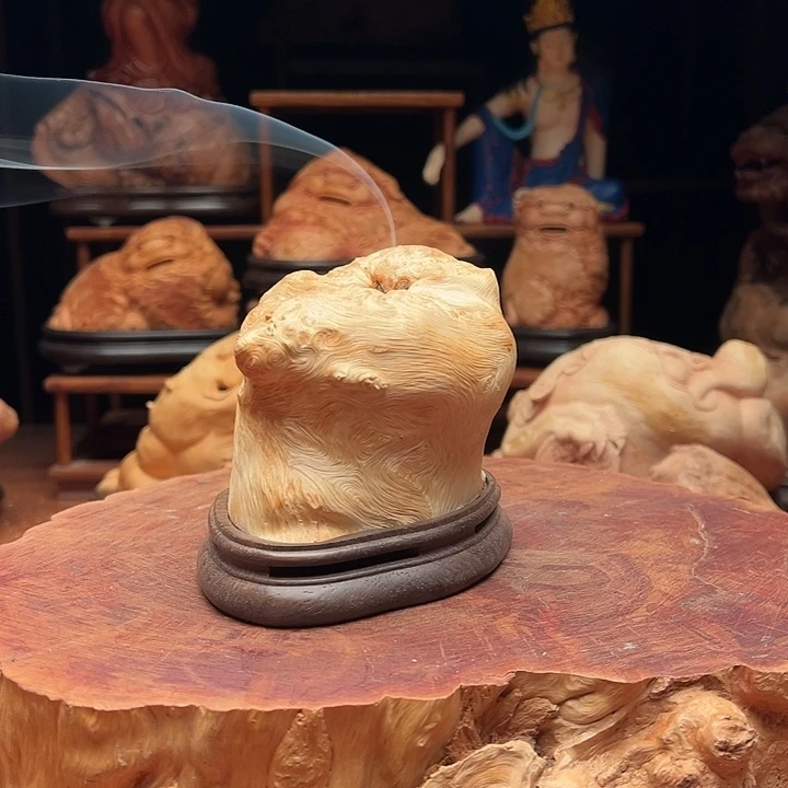 荔枝木荔枝木随型香炉摆件99