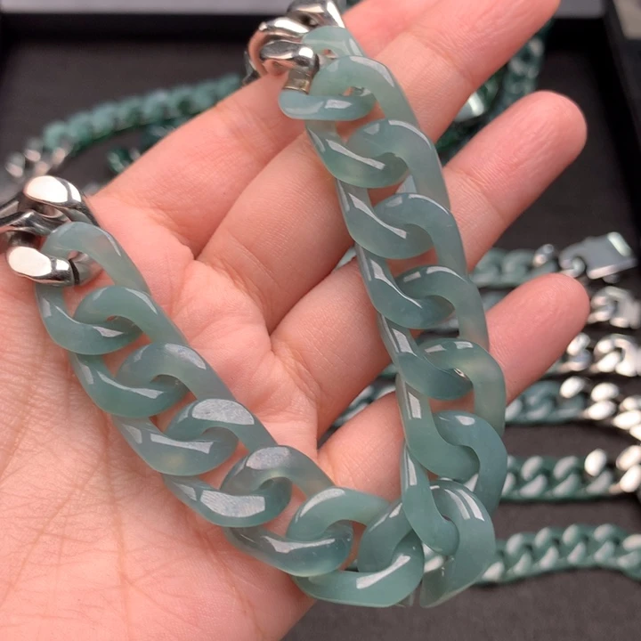 祥***哥翡翠未镶嵌手链004