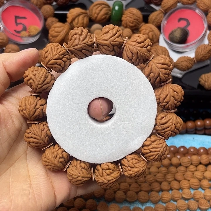 乔***锋手串桃核豹子头手串19➕尺寸15颗无修