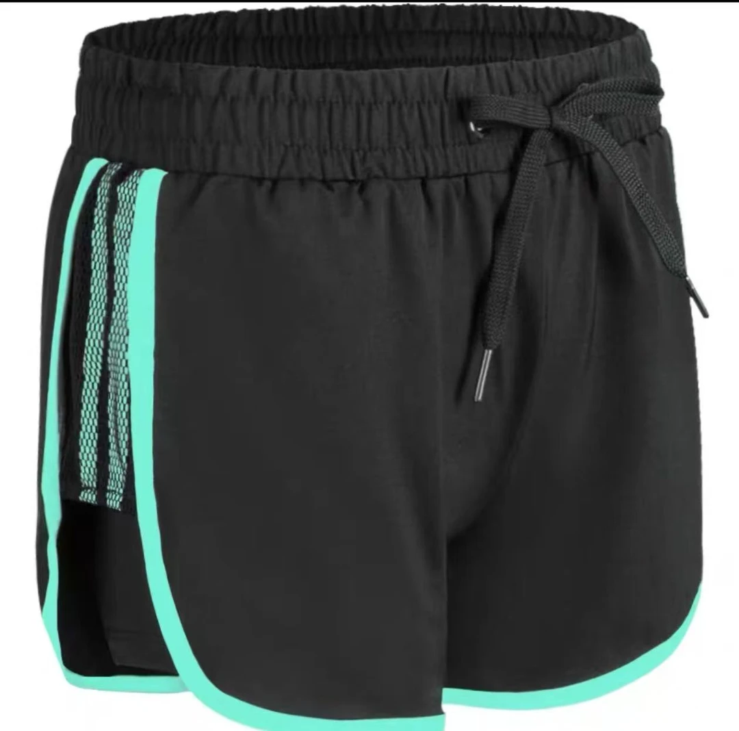 大码短裤女夏季宽松健身胖MM速干运动防走光运动裤