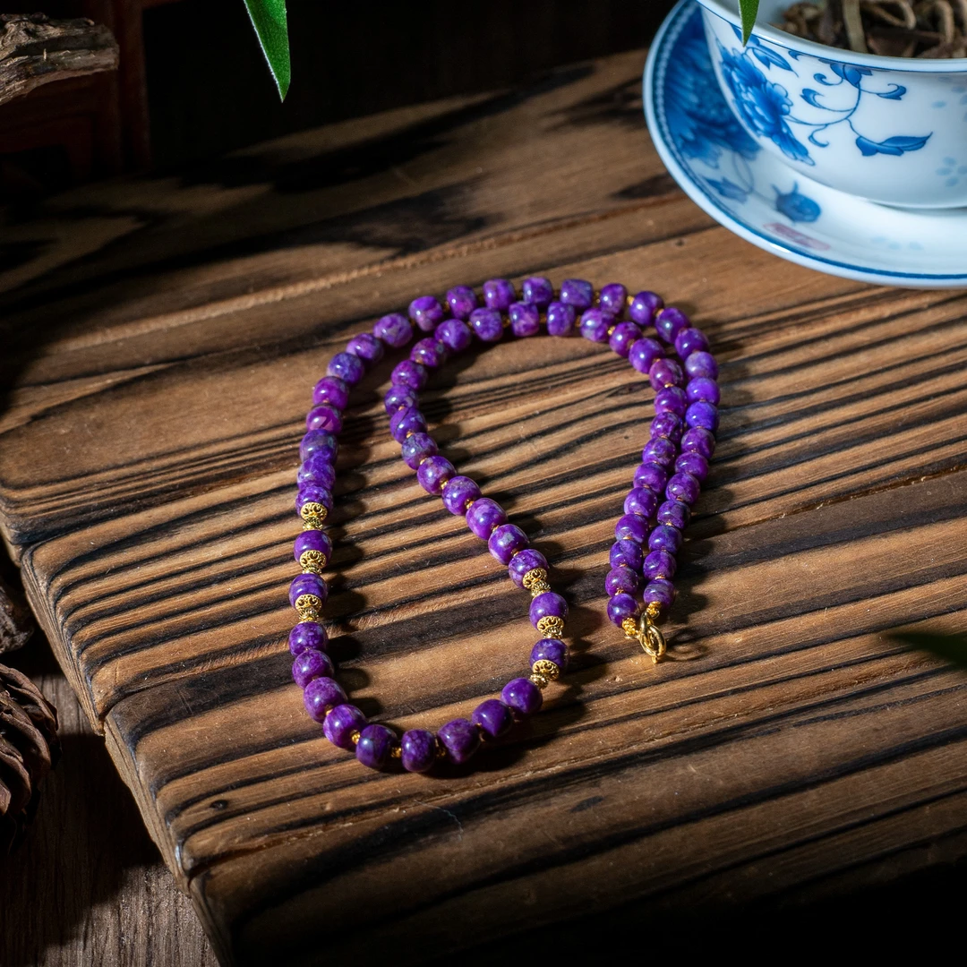 世间臻宝-一步到位|18K金舒俱来老型珠45cm项链/多样性发/P7608