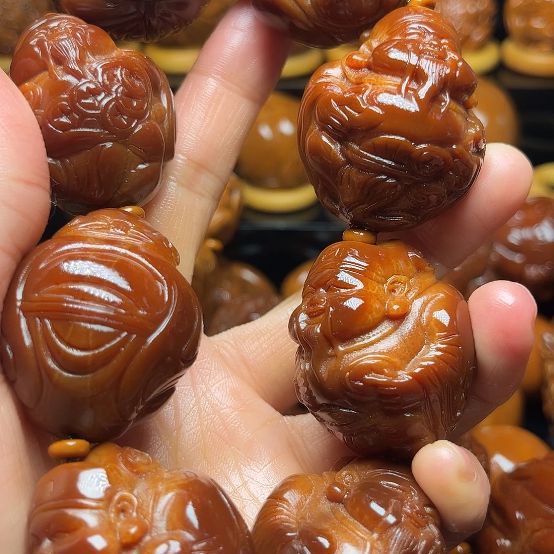 侠***客手串/手链橄榄核玉华财神