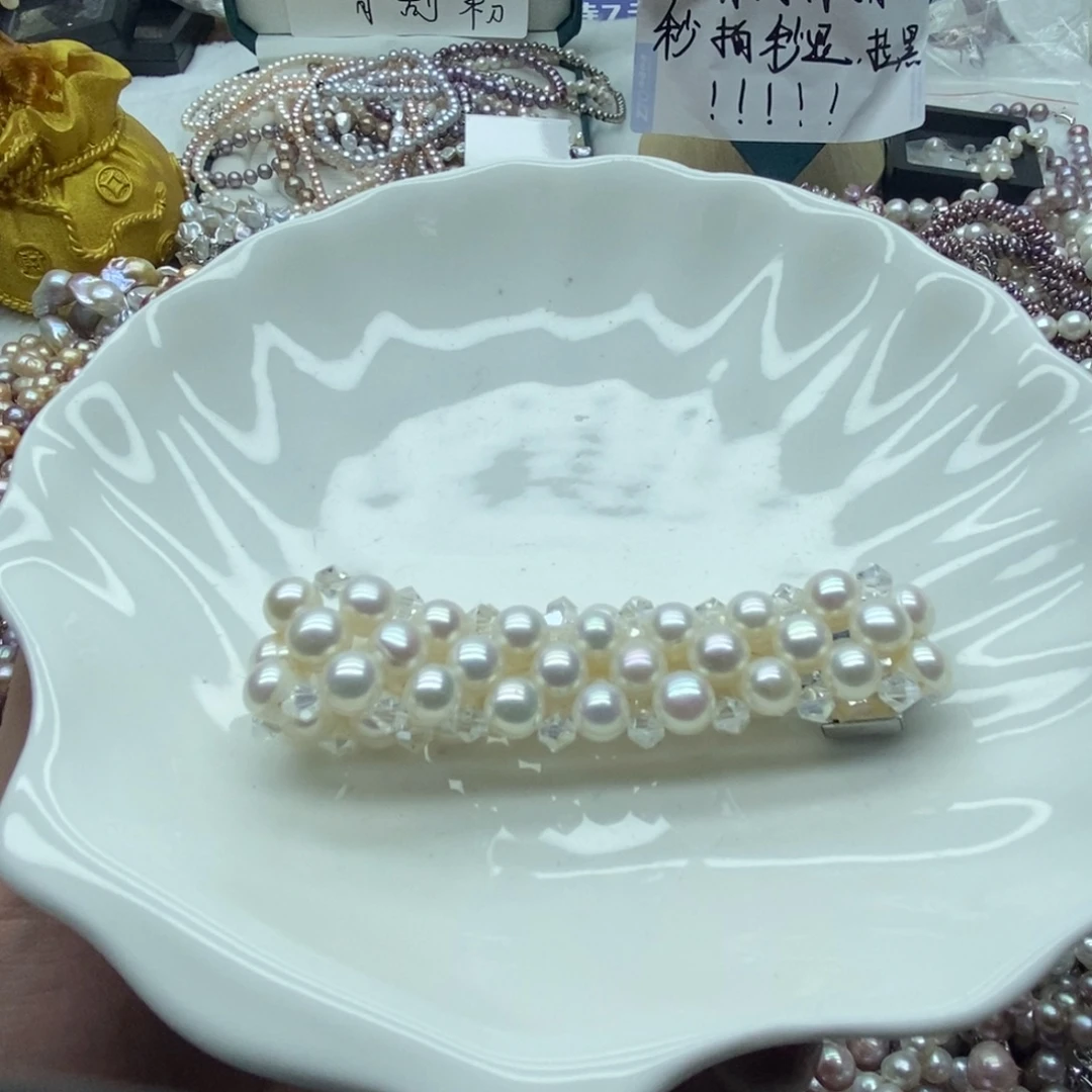 淡水珍珠银S925镶嵌天然淡水珍珠无人工干预18