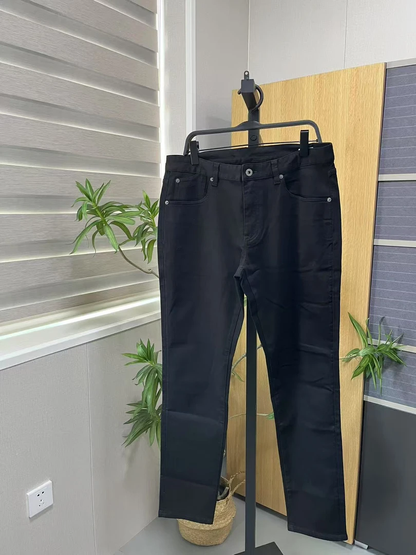 24年新款帅气简约黑色牛仔裤男款夏季弹力修身版