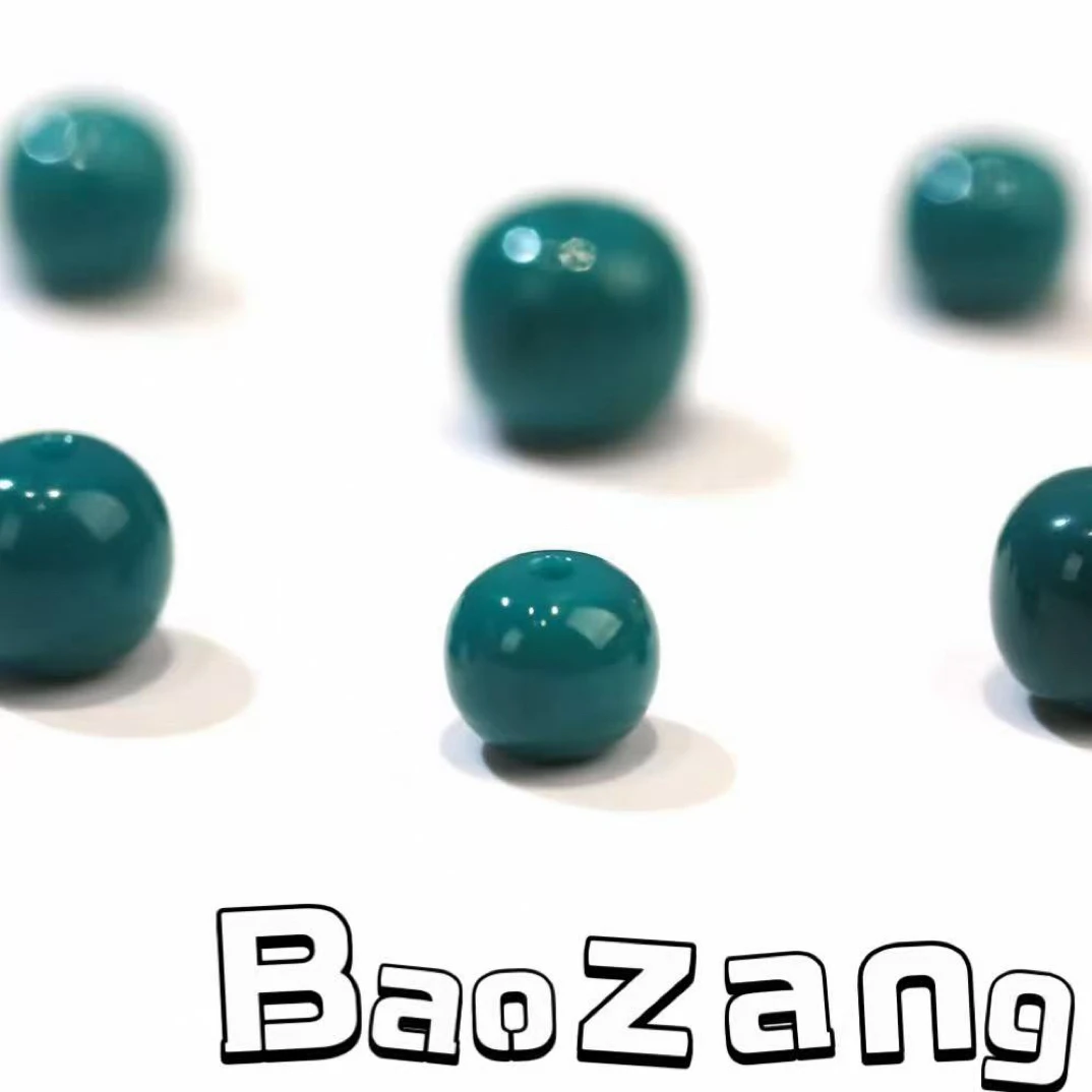 堡藏-原矿天然绿松石单珠高瓷