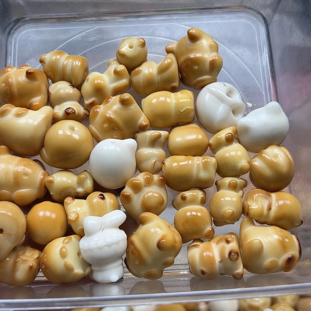 手串菩提根/象牙果瑕疵牙果混40颗有裂不售后