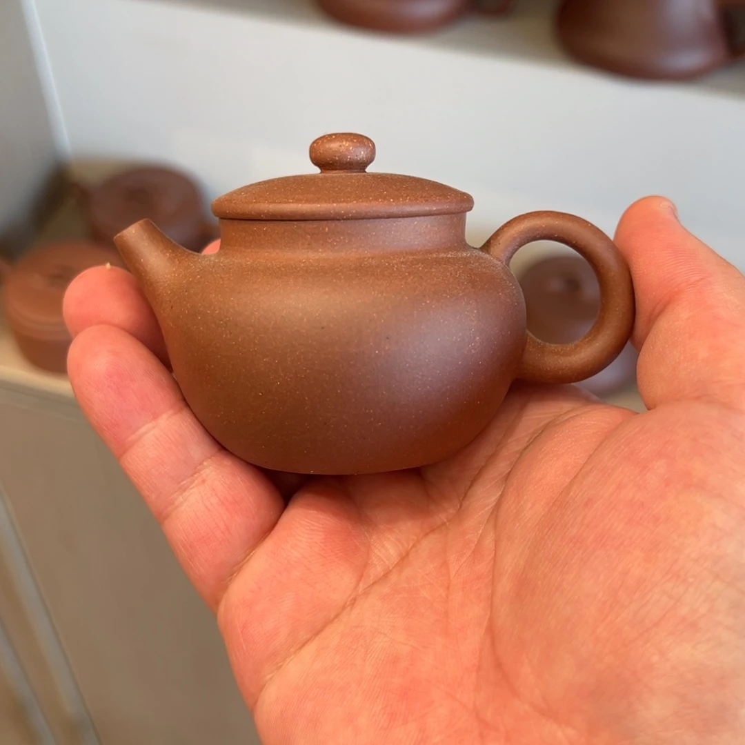 茶壶紫砂90cc老紫泥瓦当