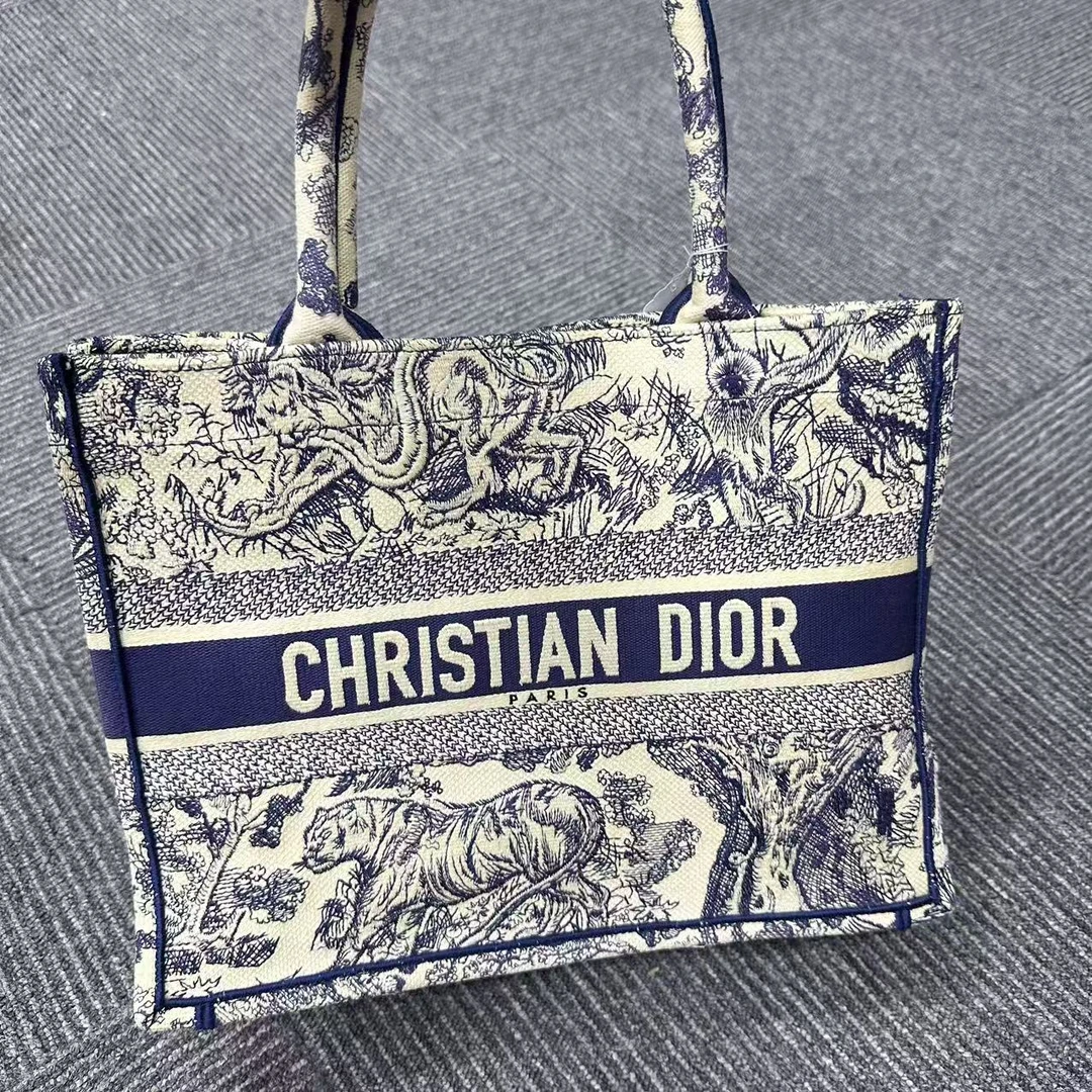 95新 DIOR/迪奥 刺绣托特包/非真假不退补不换