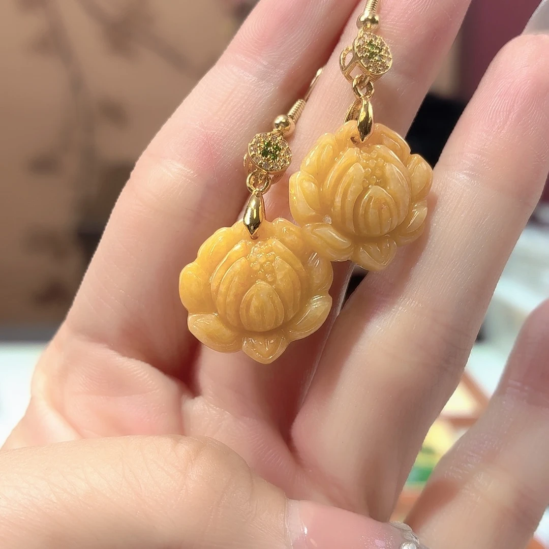 翡翠未镶嵌耳饰翡翠
