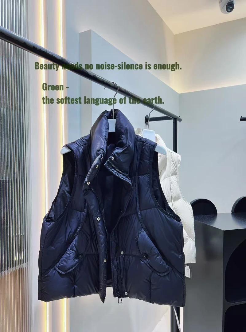 【Q-xyy服饰】冬季立领拉链oversize马夹 82588