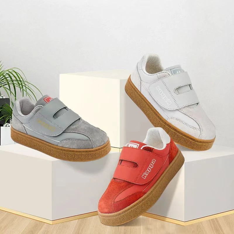 kappa小众魔术贴德训鞋2024秋冬新款百搭学院风轻便休闲运动鞋女