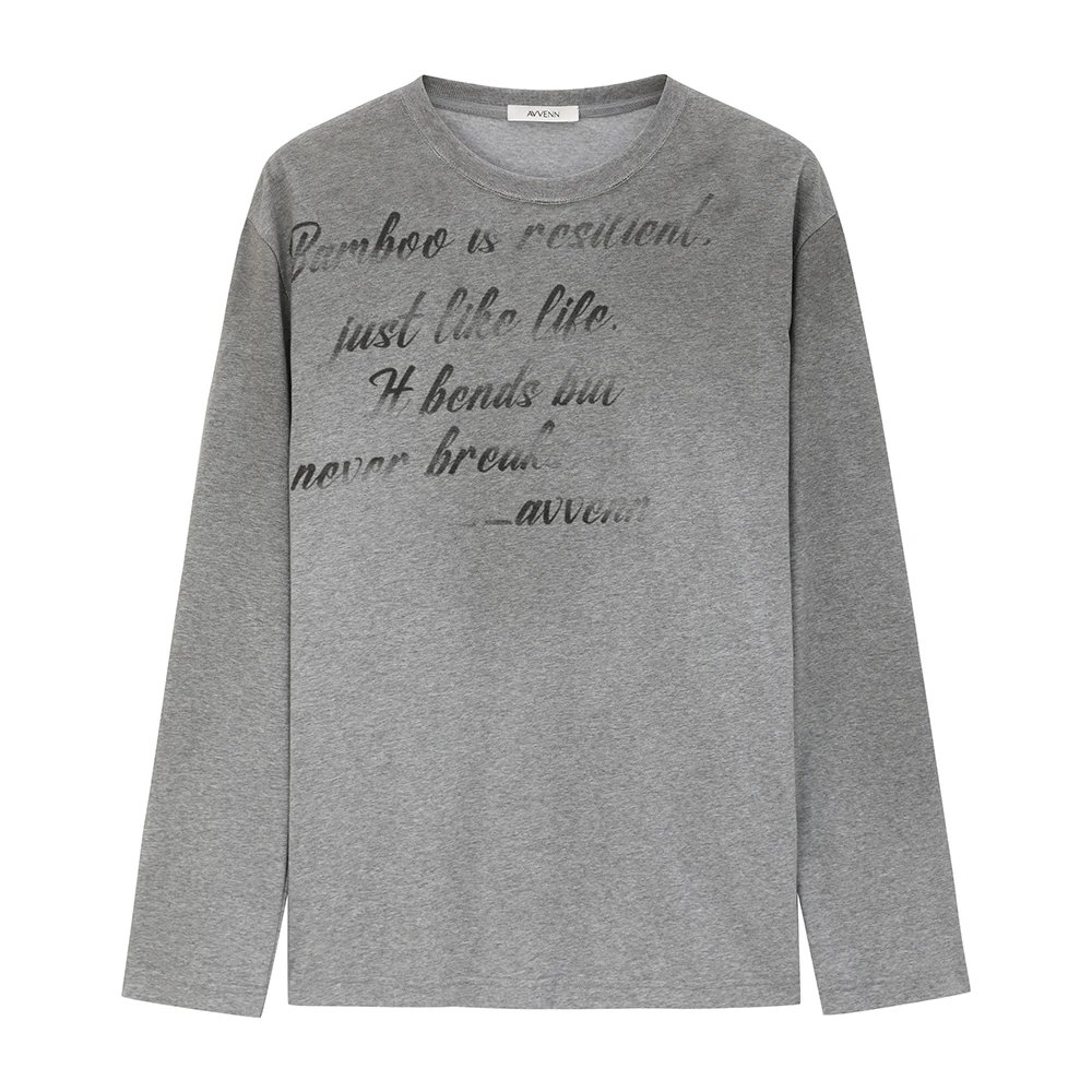 AVVENN 项小七 设计师品牌26早春新品印花圆领字母T恤