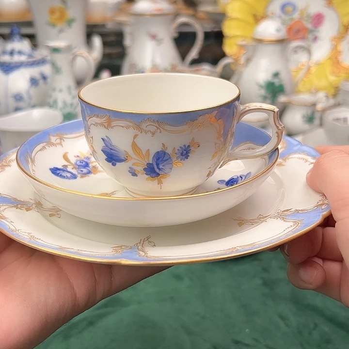 kpm忧郁蓝茶杯碟盘