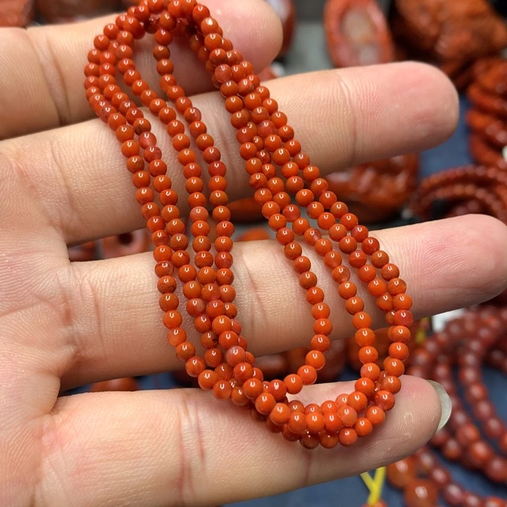 南红玛瑙未镶嵌手串3mm
