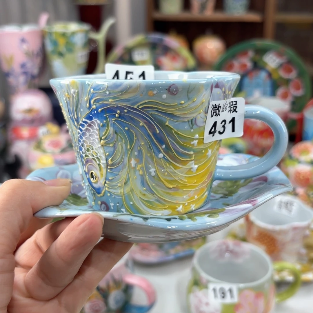 景德镇手绘高温釉下彩陶瓷茶具