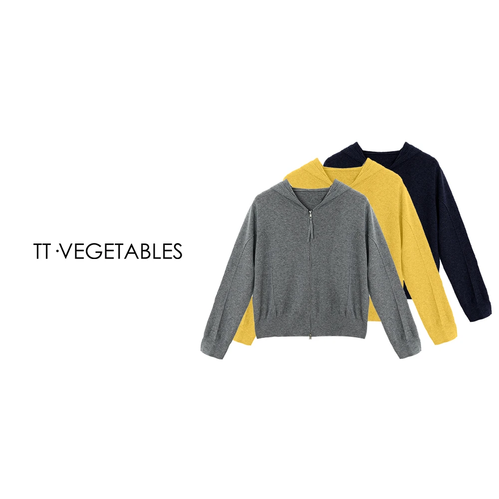 噢芬/小个子【莲雾】绵羊毛开衫连帽拉链宽松卫衣插肩袖外套522054