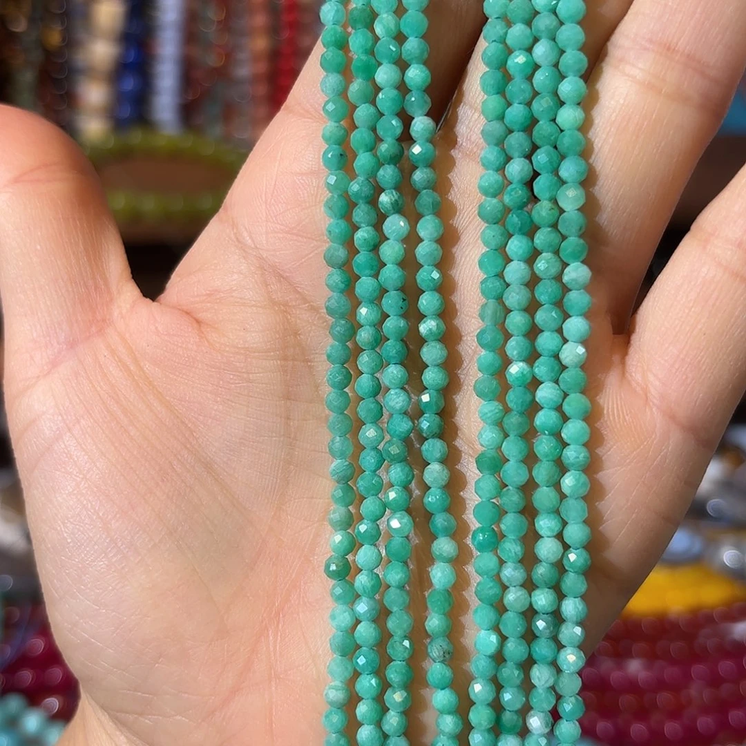 玛瑙/玉髓未镶嵌珠宝半成品天河石卡3一条绿色