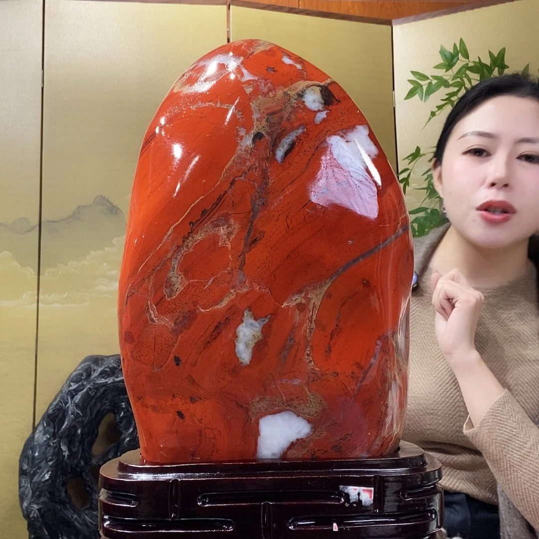 石材山水画作品摆件