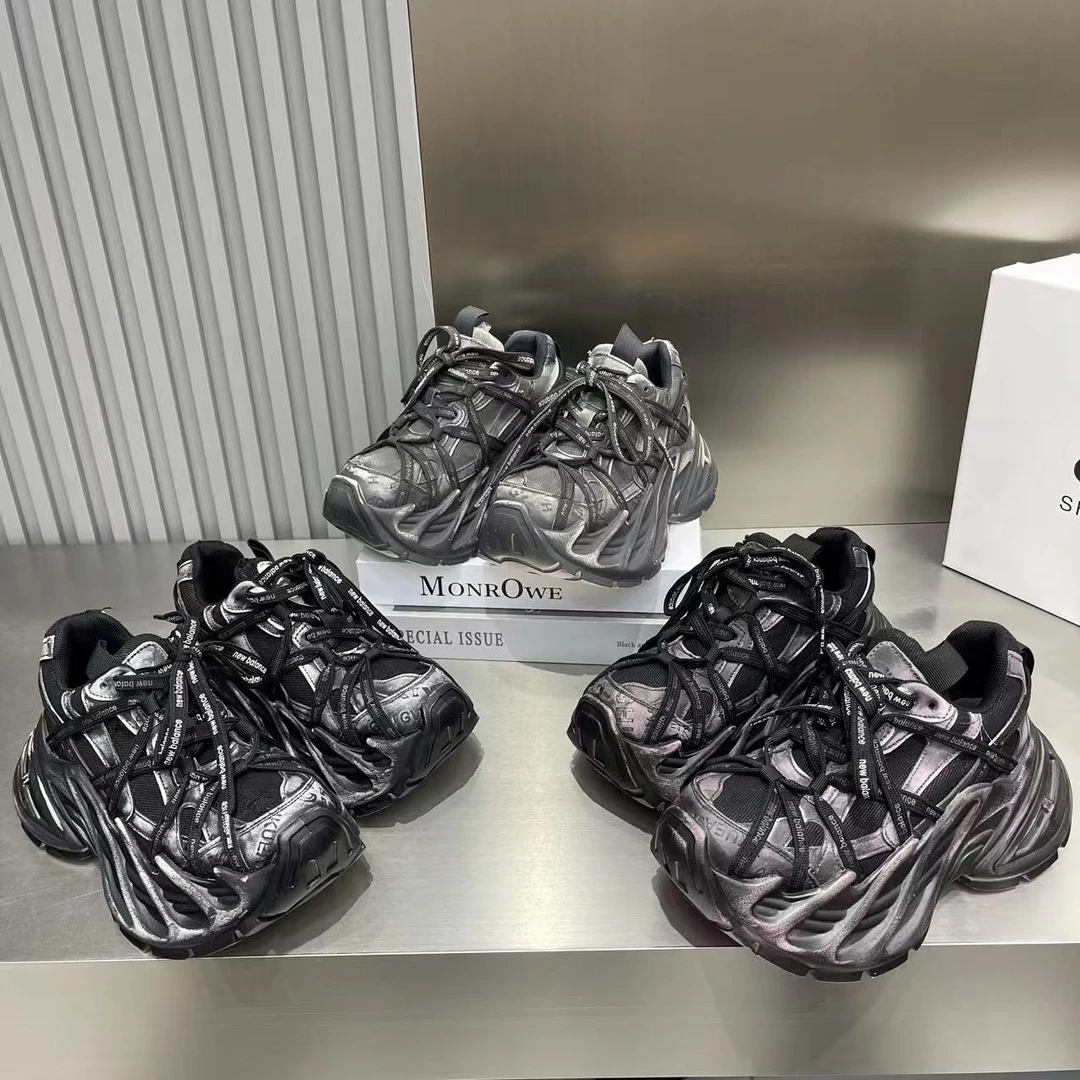 2025秋季新款系带老爹鞋女鞋印花字母厚底休闲运动鞋百搭舒适潮流