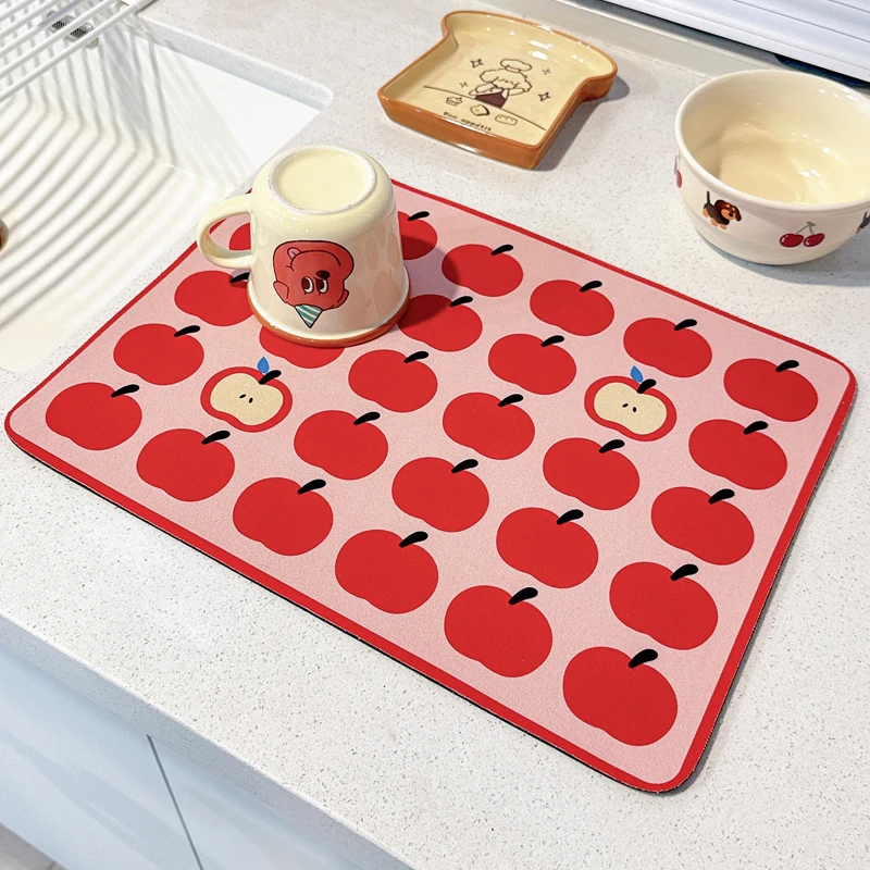 厨房沥水垫台面硅藻泥吸水垫餐垫防水防油免洗隔热垫速干防滑垫子