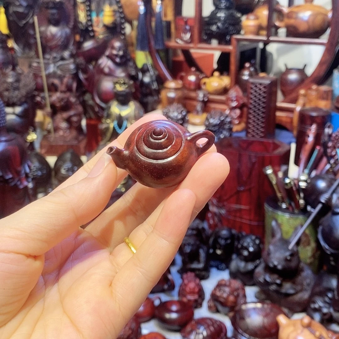 檀香紫檀（小叶紫檀）早****吃金星把把壶
