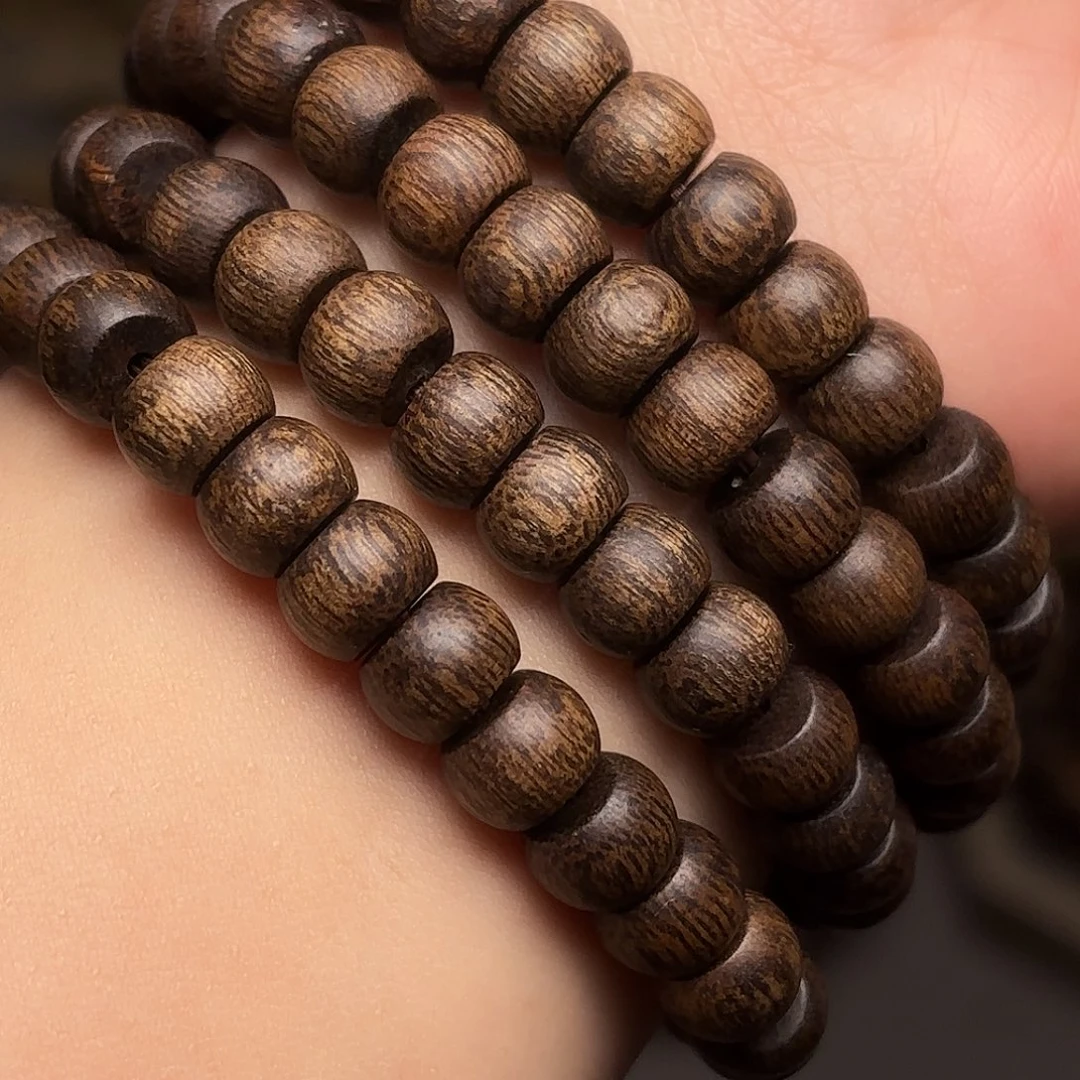 手串沉香越南芽庄虫漏紫棋楠6✖️8✖️108