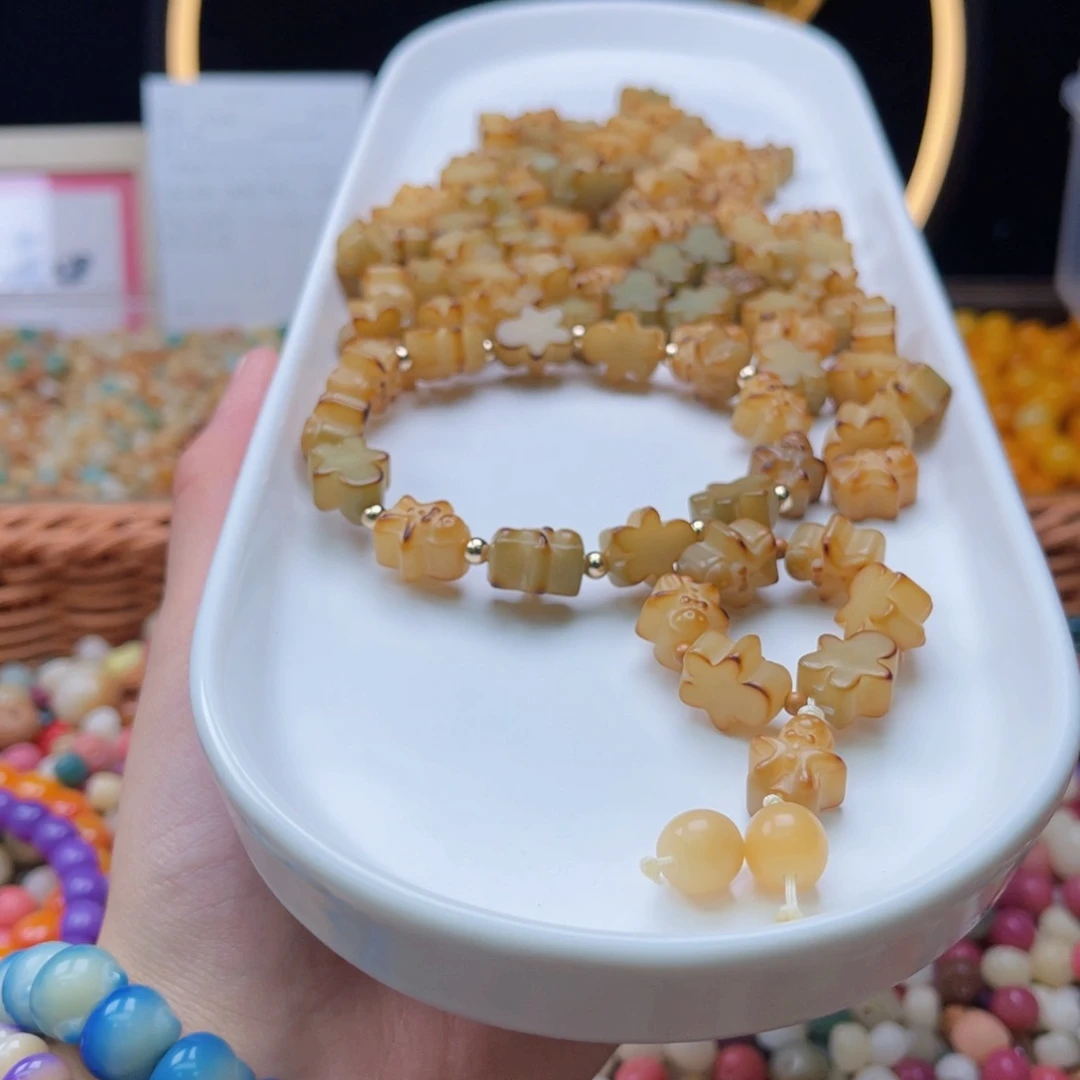 吊坠白玉菩提q13mm/10颗姜饼人