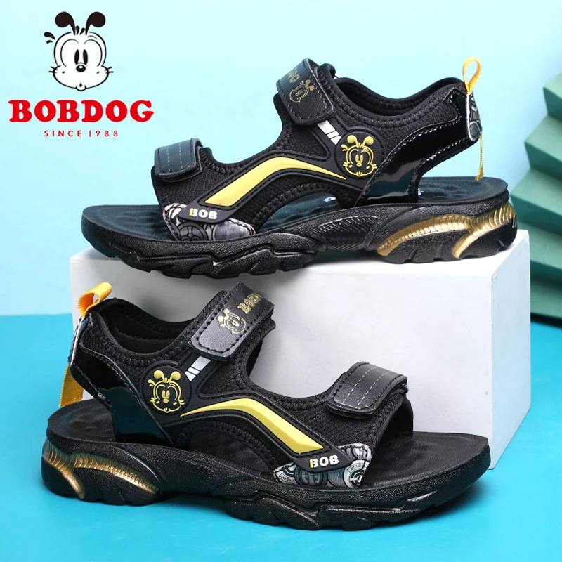 巴布豆儿童凉鞋男孩夏款2025新款男童沙滩鞋学生中大童运动凉拖潮