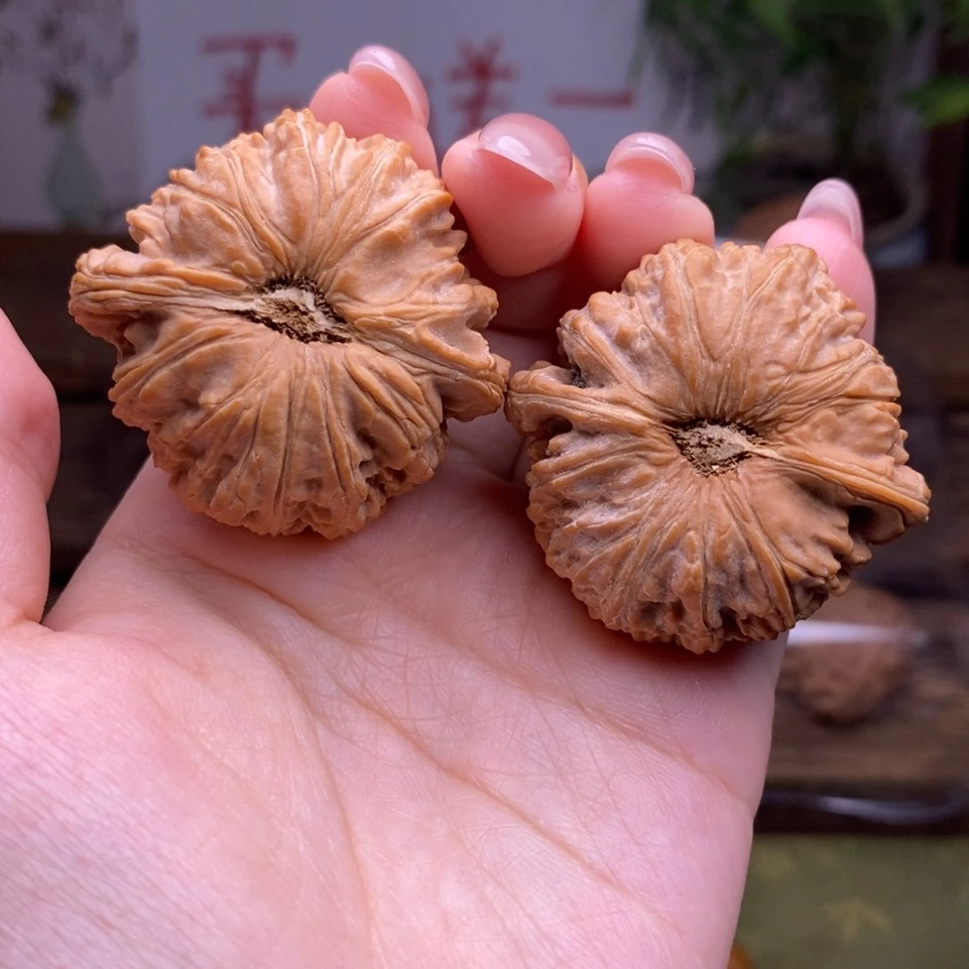 文玩核桃吊坠 40卡姿兰大眼睛球白狮子头