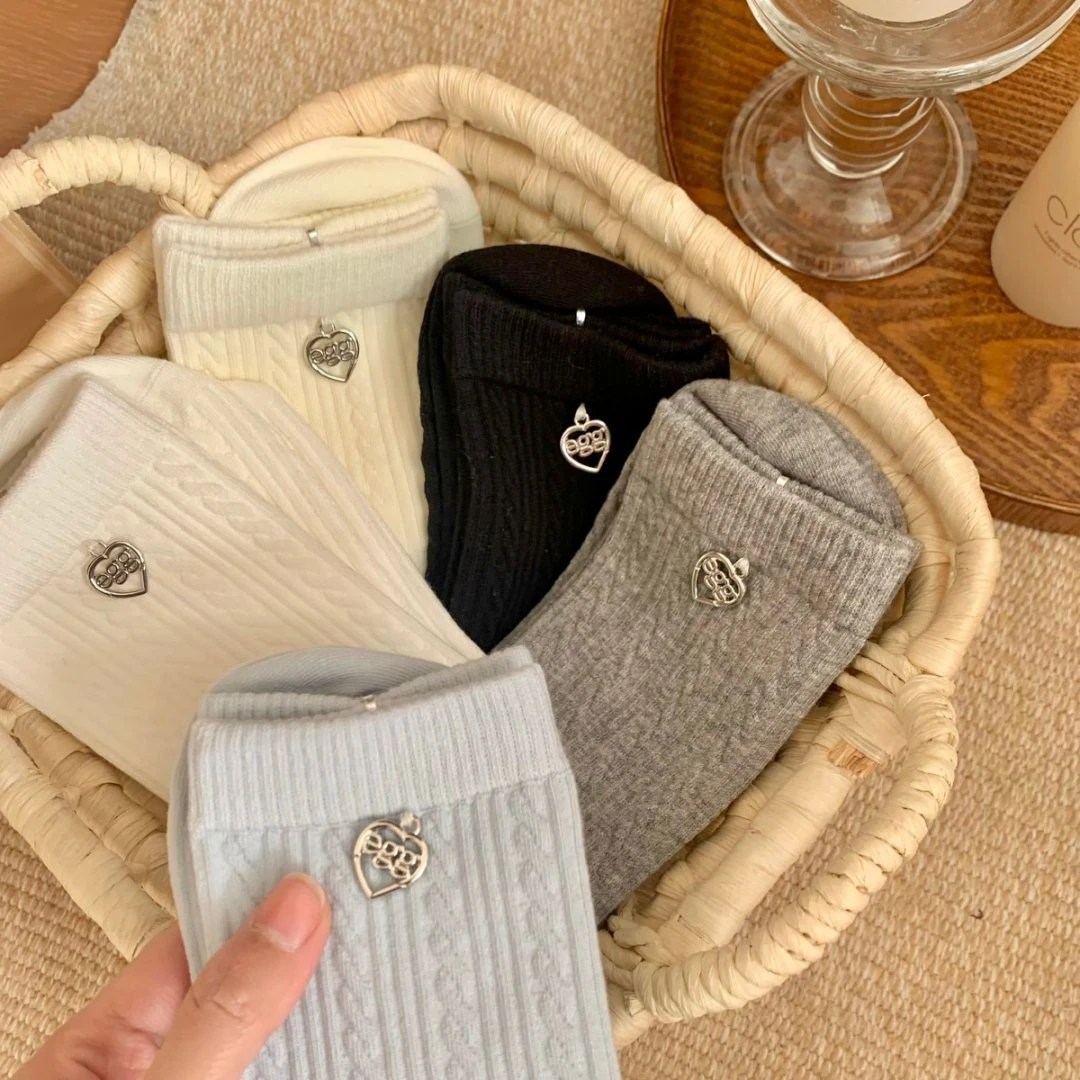 饰品袜 金属egg麻花袜